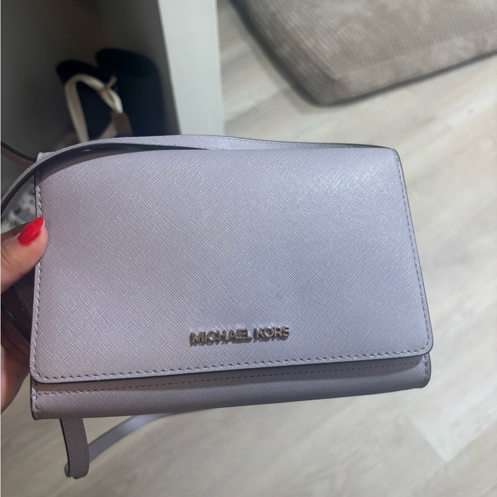 Michael Kors Light Gray Crossbody Bag